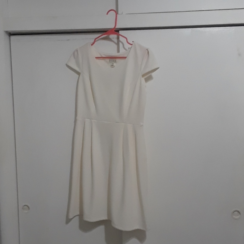 White plain mini dresd